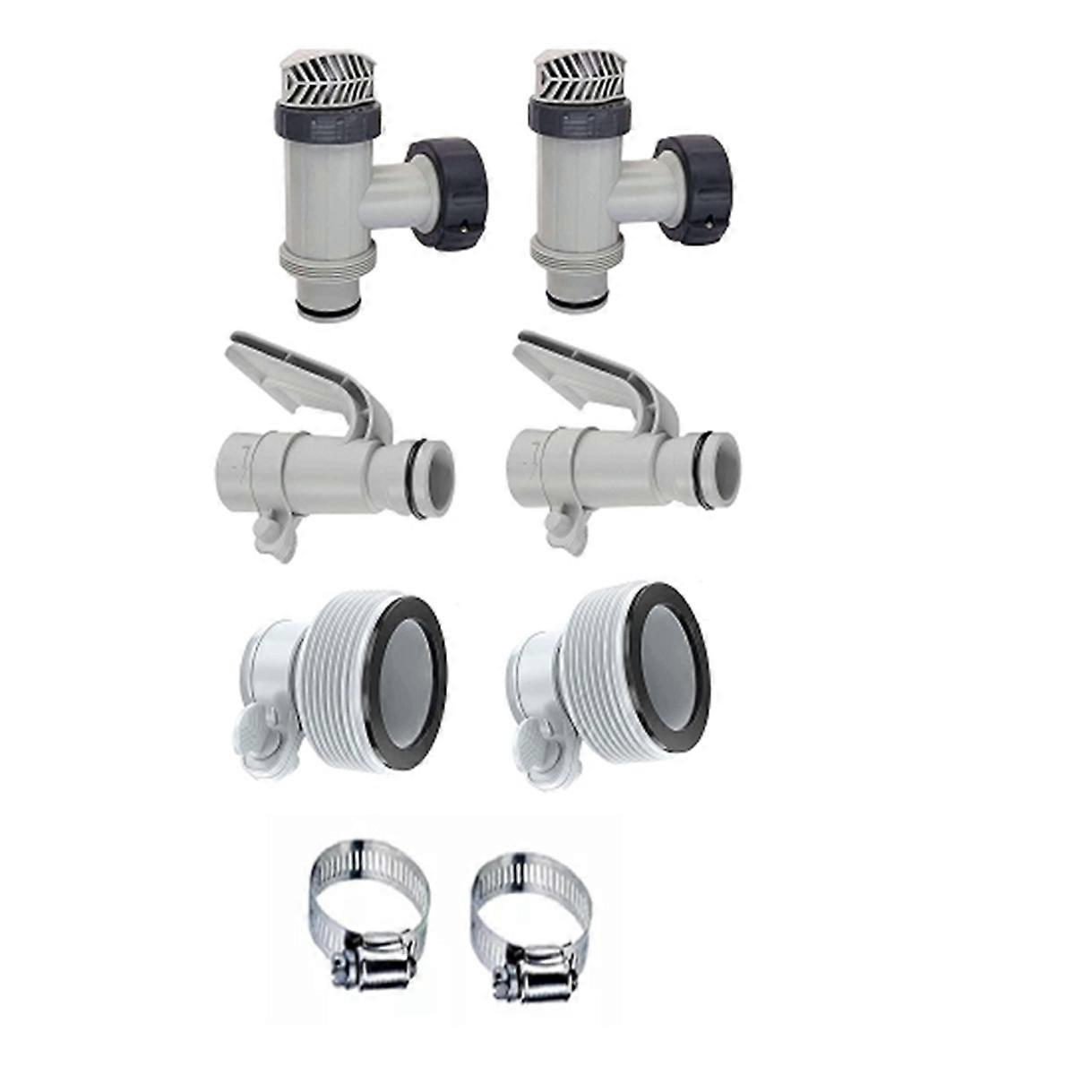 B-Type Hose Adapter and Plunger Valve and Pool Hose Holder for Above Ground Pool Accessories
