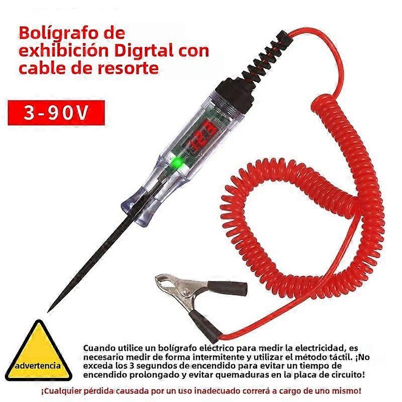 Digital Car Test Pen Electronic Test Light Circuit Test Pen with Digital Display