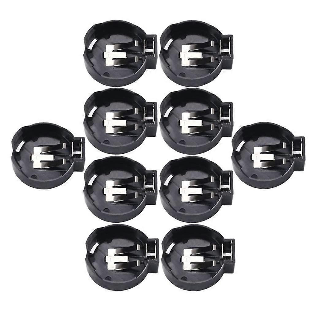 10 PCS Black CR2477 Coin Cell Button Battery Socket Holder for 3V Button Battery Black