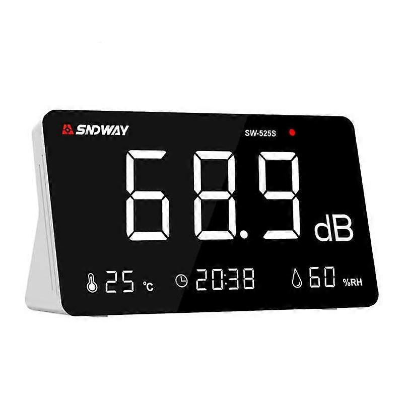 Desktop Noise Meter Temperature and Humidity Meter Decibel Meter Environmental Noise Monitor SW-525S