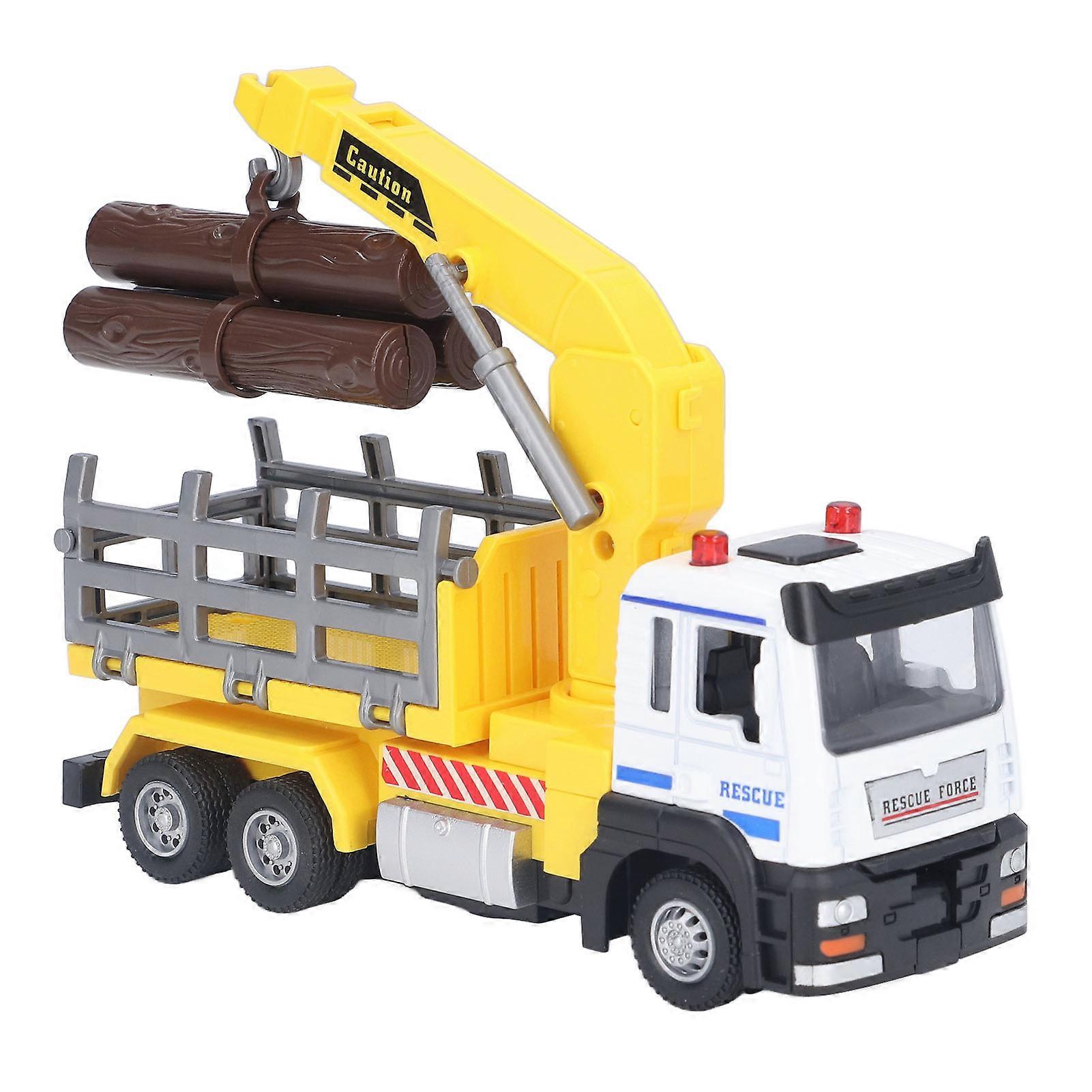 Logging Truck Toy 1:32 Log Vehicle Model with Light Music Effect for 6 Years Old Above