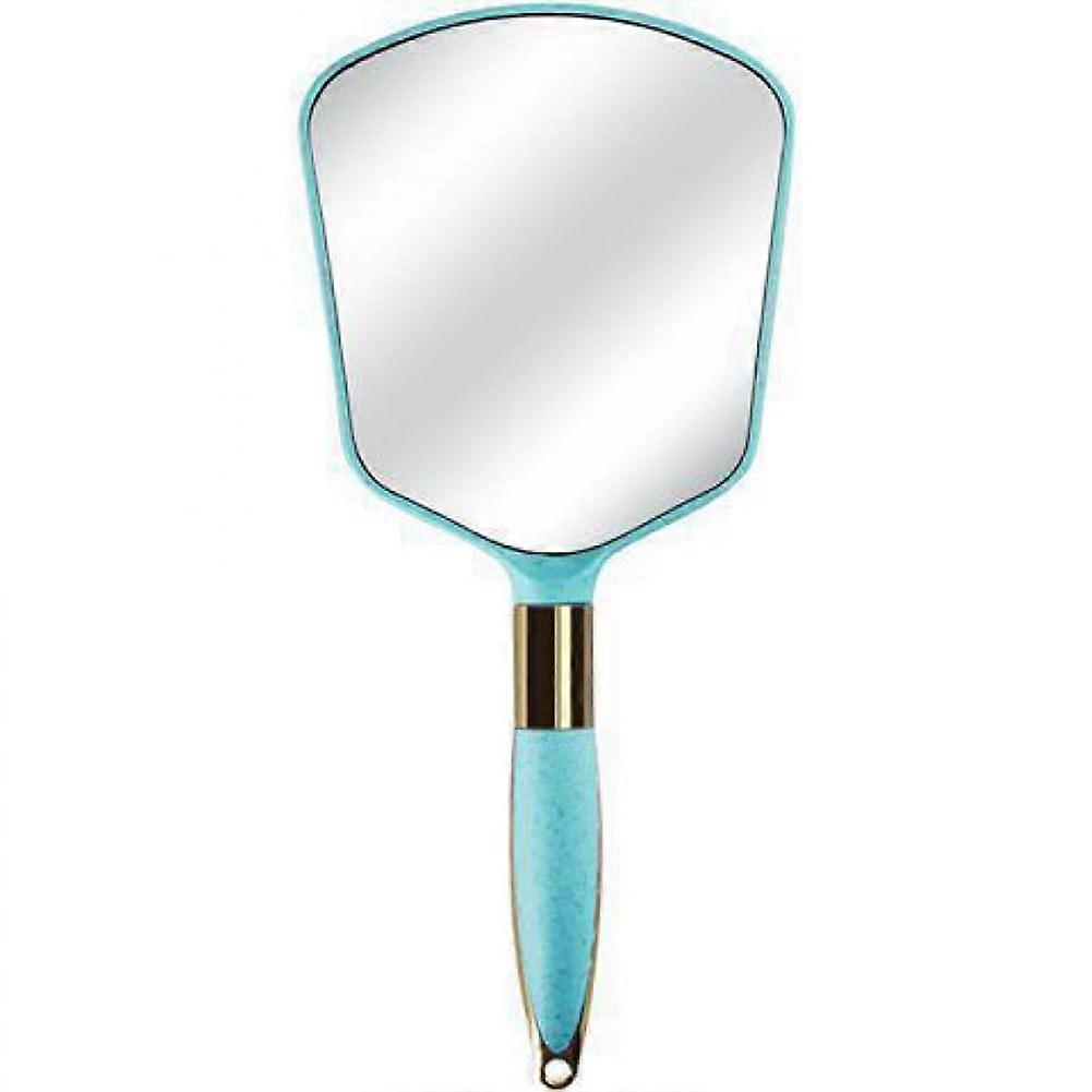 1 Piece Hand Type Mirror Square Makeup Mirror Cosmetic Hand Mirror, Blue