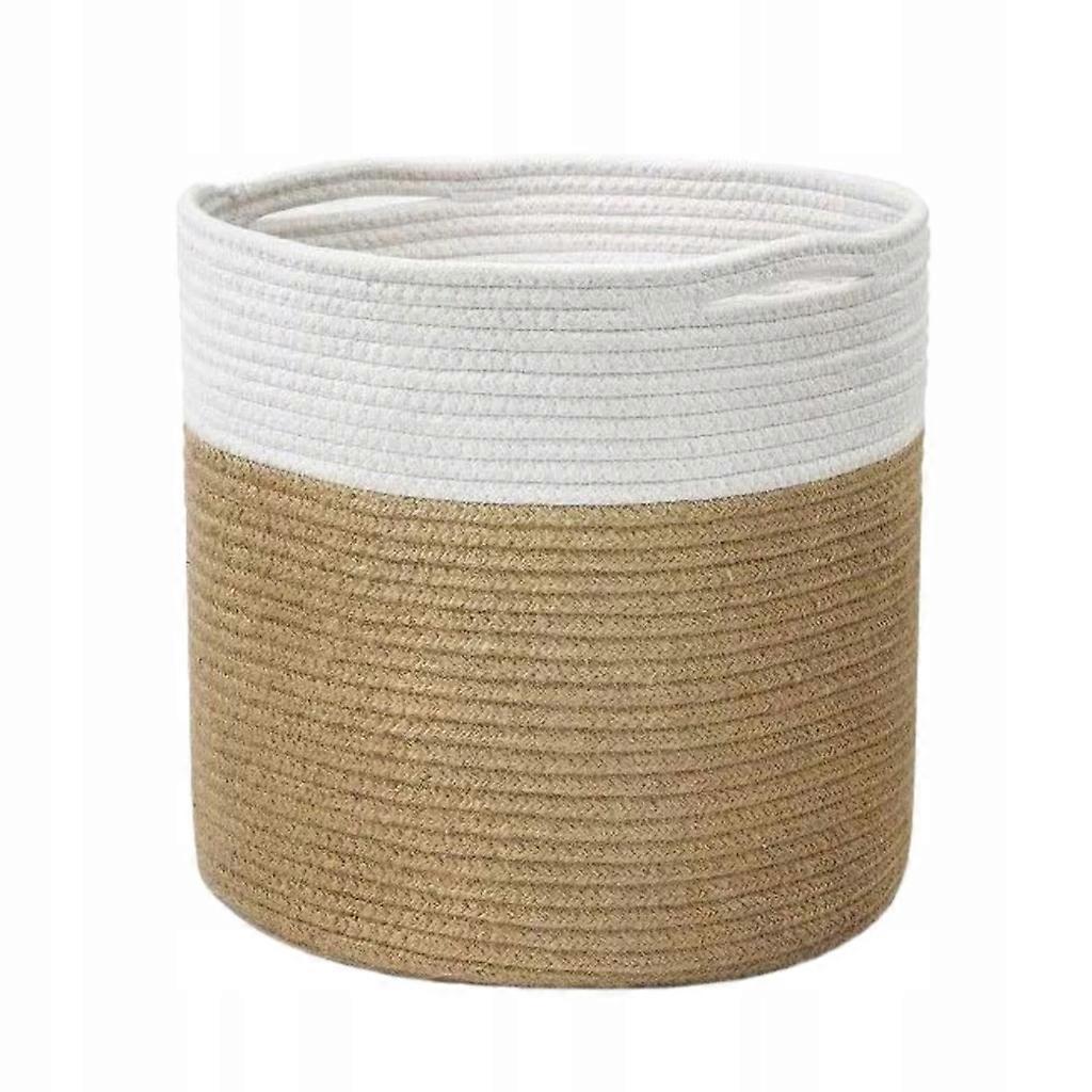 Dirty Clothes Basket With Handle, Washable, Round,