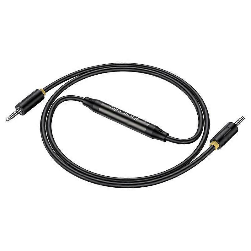 JINGHUA 3.5mm Cable Audio Conversion Microphone Two-way Transcriber 1m