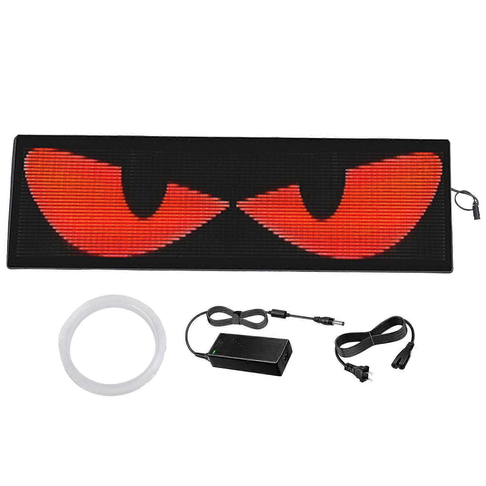 Flexible LED Screen 32x128 Dot Pixels Color RGB Programmable Array Panel Scrolling Display Sign BT APP Control