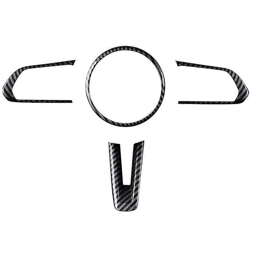 Carbon Fiber Steering Wheel Frame Cover Moulding, Car Interior Accessories for 3 -30 2019 2020,4PCS