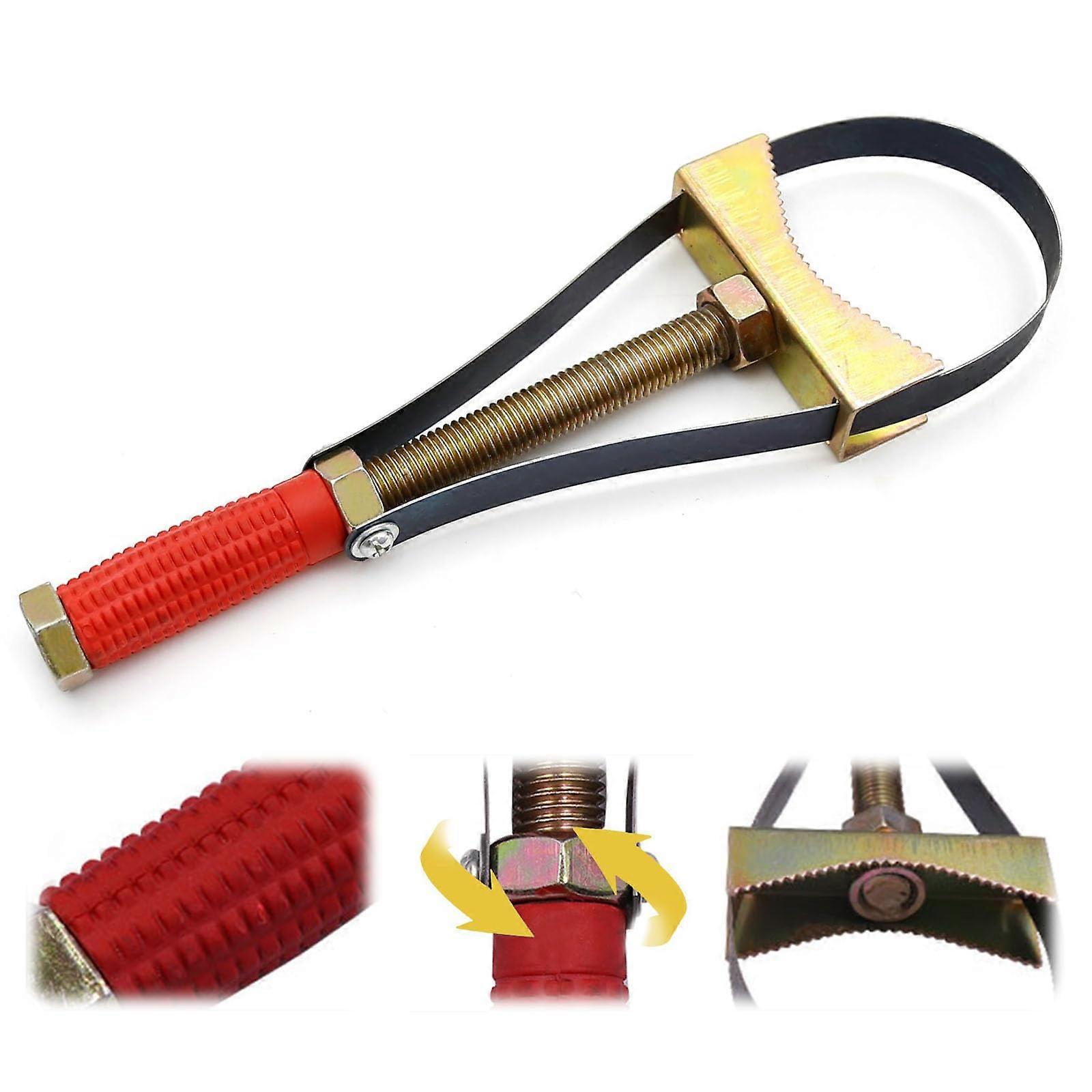 Oil Filter Wrenches, Adjustable Oil Filter Wrench Removal Tool, Strap Wrench for Larger Size Oil Filters