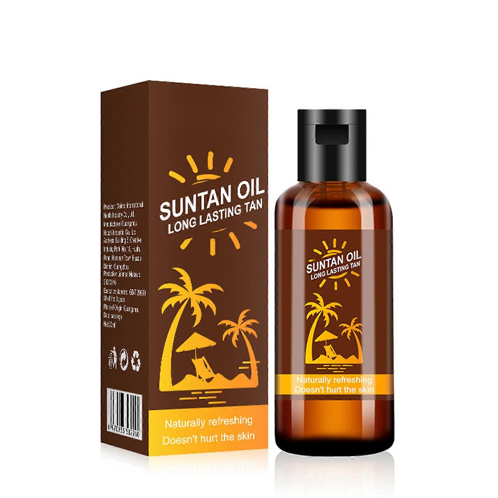 35ml Natural Sunless Tanning Oil Quick Dry Sun-Drying Low Side Effects Essential