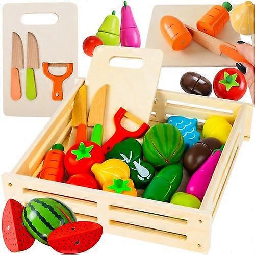 Grönsaksskärbräda i trä 21942