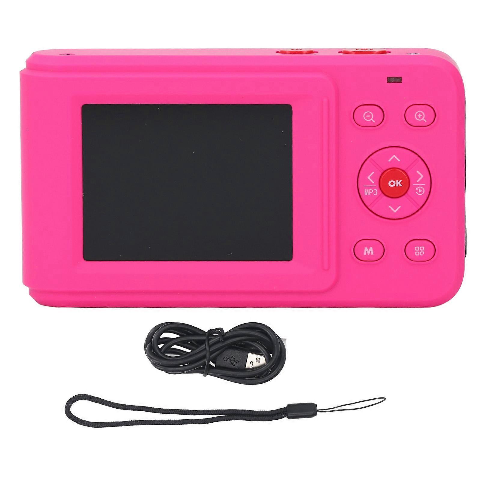 Digital Camera 72MP 2.5K Video Output Dual Screen Compact Camera 16X Zoom Autofocus Selfie Camera for Travel Gatherings Graduations Red