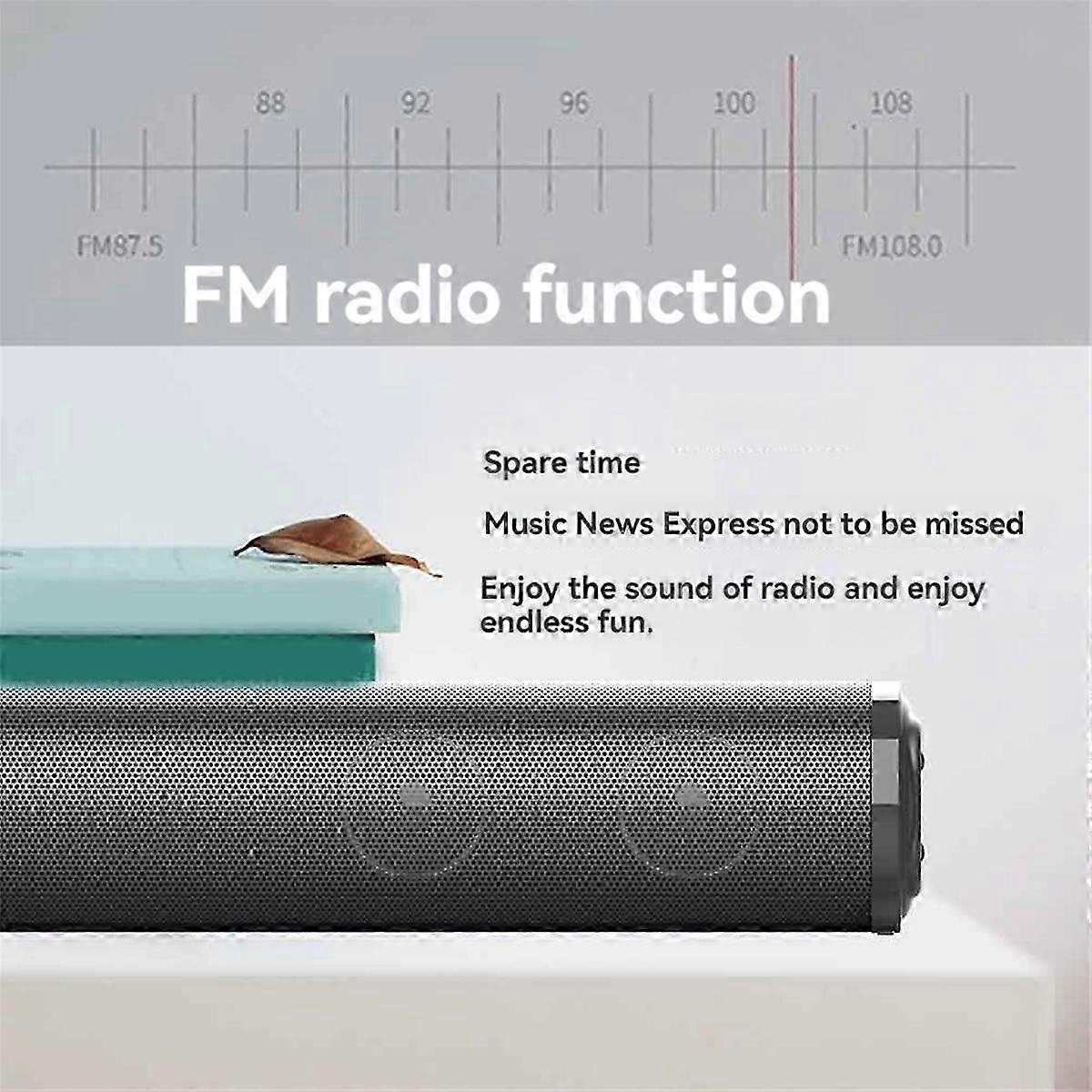 Wireless Bluetooth Sound Bar, Powerful Stereo Surround Sound,