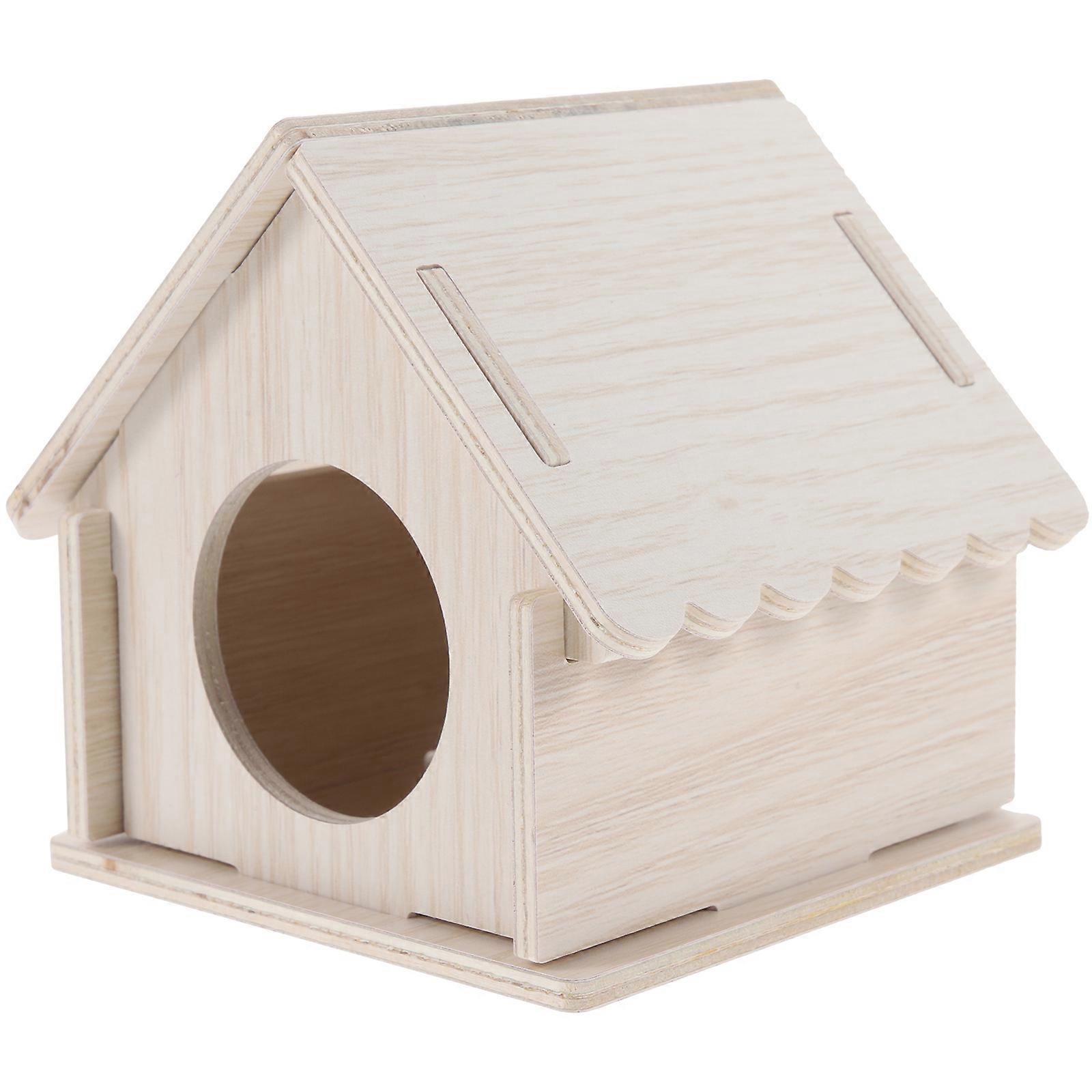 Hamster Habitat, Wooden House Offering Fun and Security for Small Animals, Precise Finish