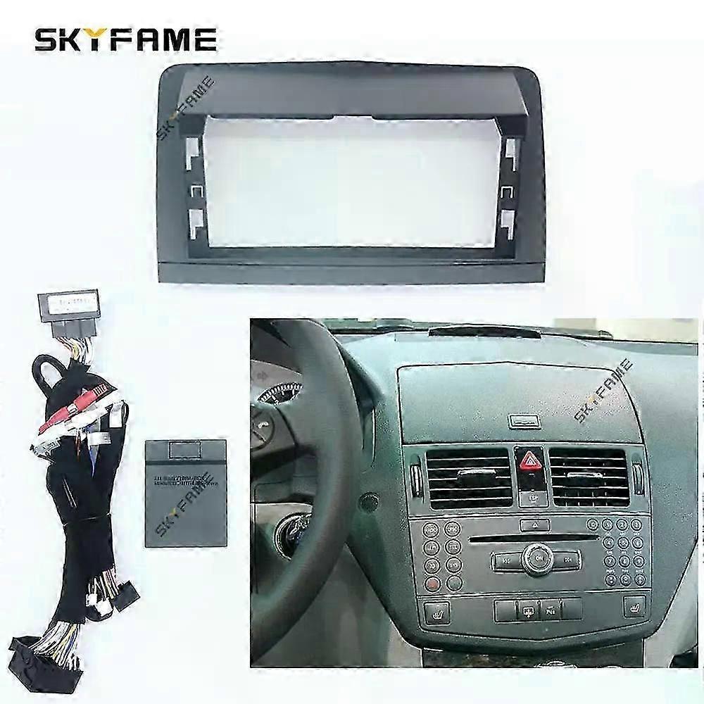Applies to Car Frame Fascia Adapter Canbus Box Android Radio Dash Fitting Panel Kit Suitable for Benz C Class C180 C200 W204 S204