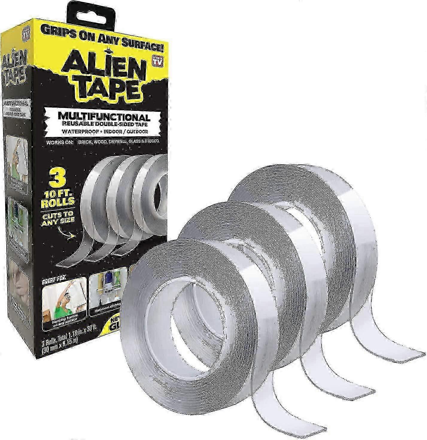 Nano Double Sided Tape, Multipurpose Removable Adhesive Transparent Grip Mounting Tape Washable Strong Sticky Heavy Duty For Carpet Photo Frame Poster