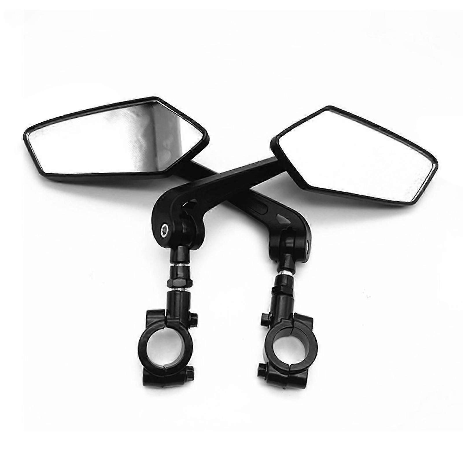 Universal Motorcycle Rear View Mirrors Handlebar Clamp Side Mirror for ATVs Bikes E-bikes Mobility Scooters
