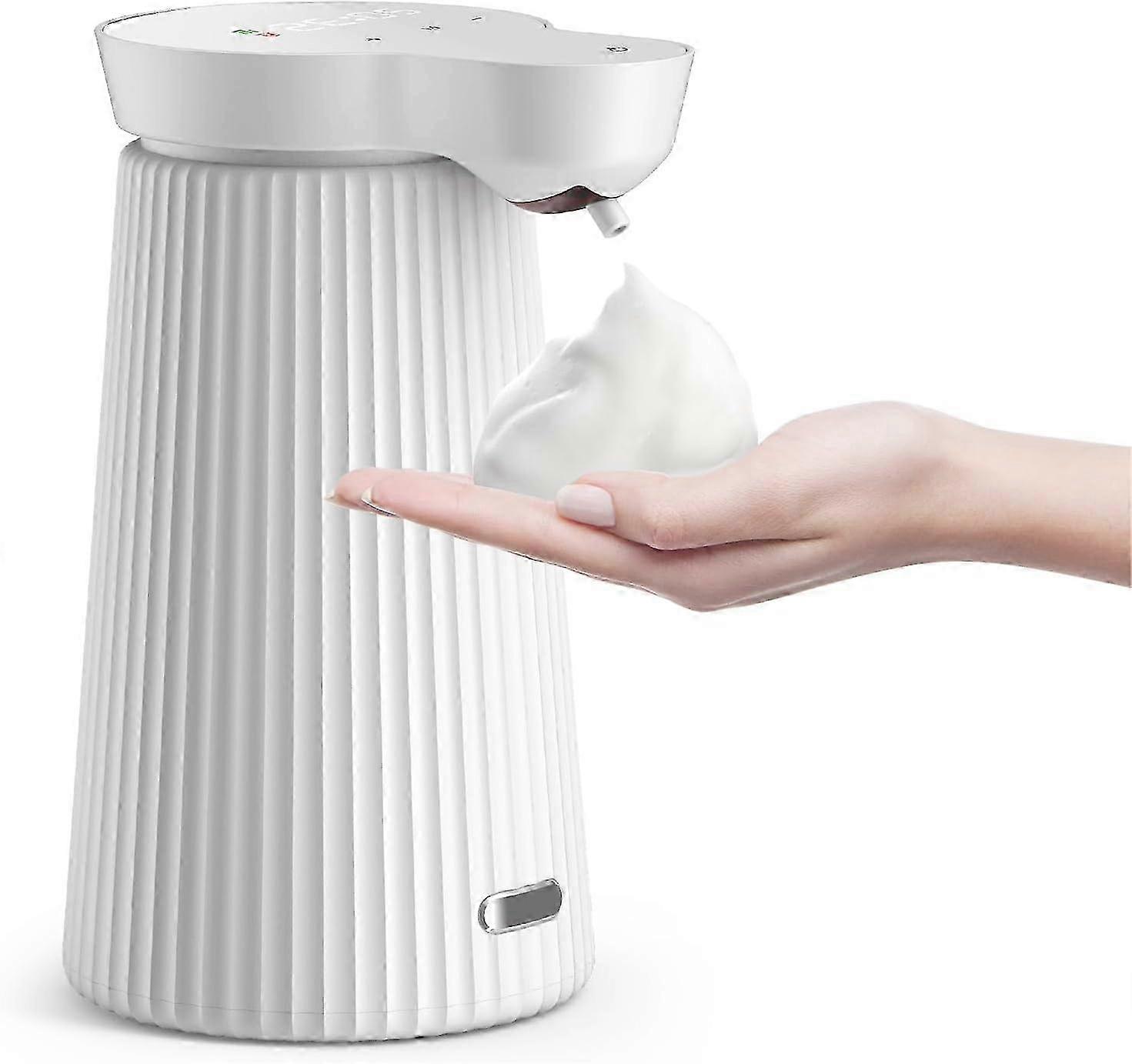 Smart 17oz Auto Foaming Soap Dispenser with 3-Level Display (White)