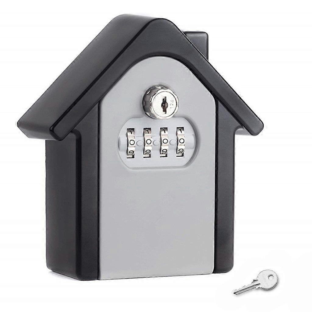 4 Digit Spare for Key Safe Storage Box for Home Family Realtor Waterproof for Key Code Combination Password Security for Silver