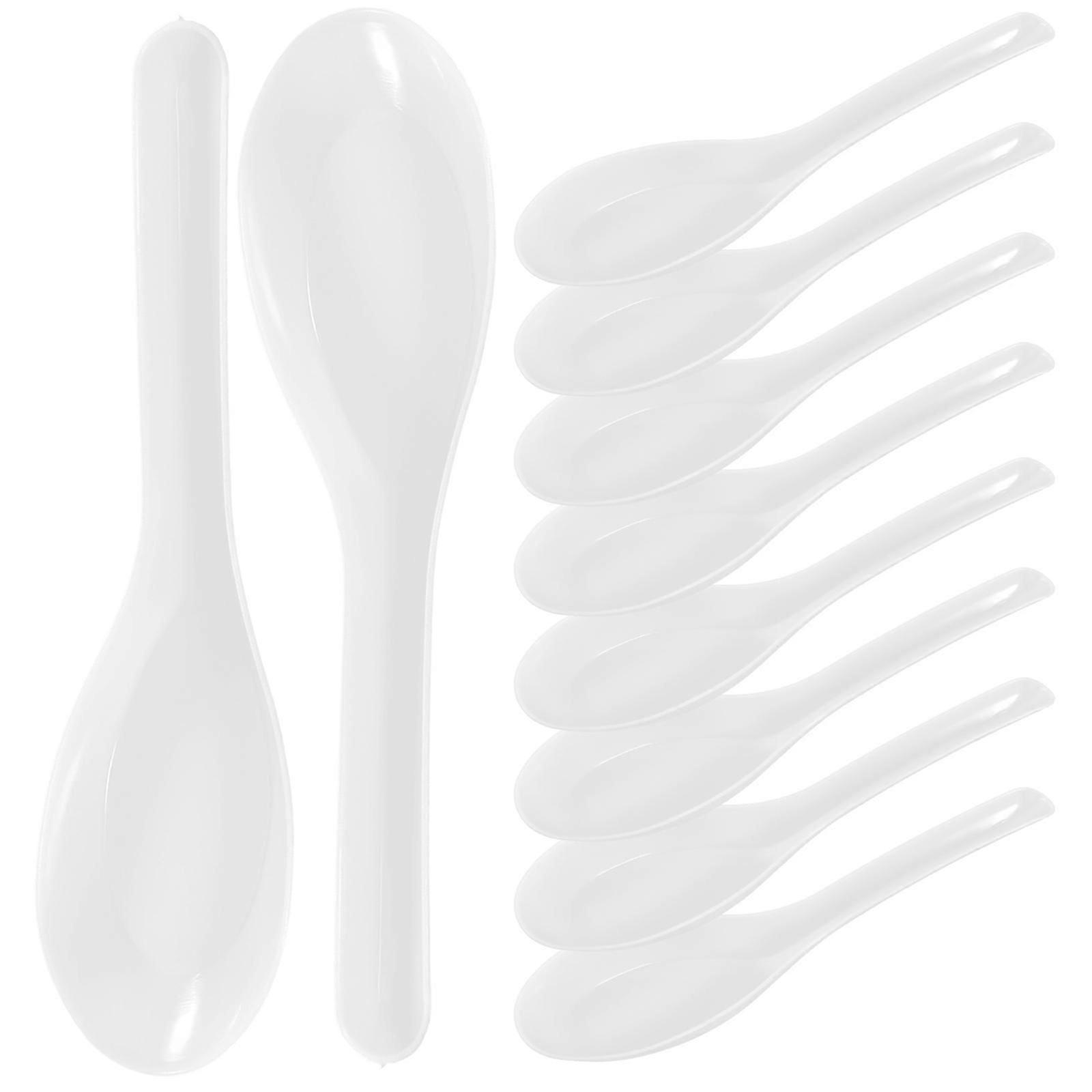 60 adet Plastik Kaşık Tek Kullanımlık Mutfak Eşyaları Şeffaf Çatal Kaşık Kaşıkları Küçük Kaşıklar