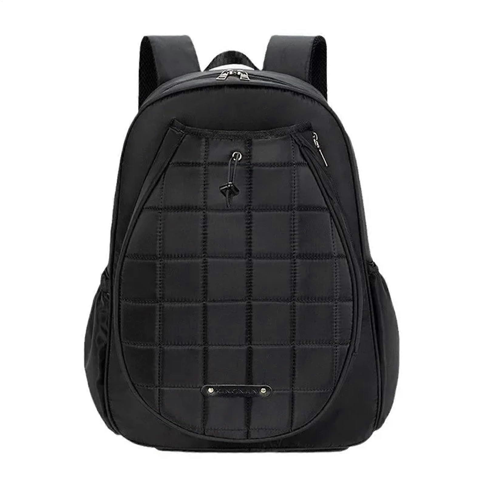 Tennis backpack for travel with large opening to keep rackets organized