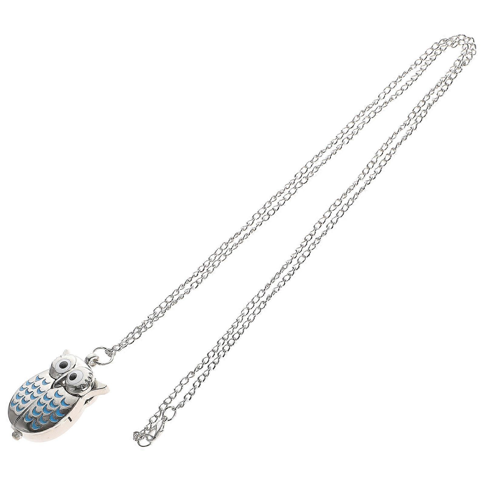 Quartz Owl Pocket Watch Combining Style and Timekeeping Precision