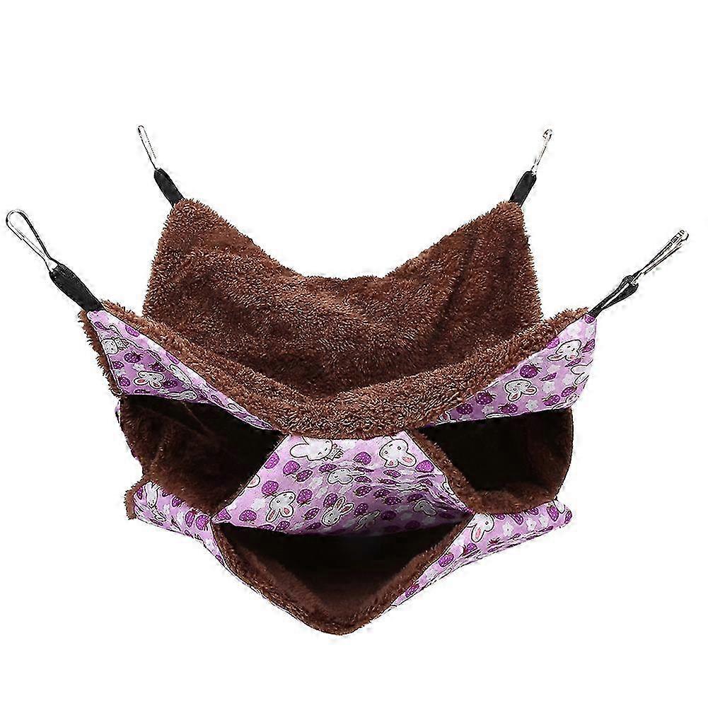 2025 Three Layer Small Pet Warm Hammock Hanging Bed Sleeping Bag for Hamster Sugar Gilder Squirrels