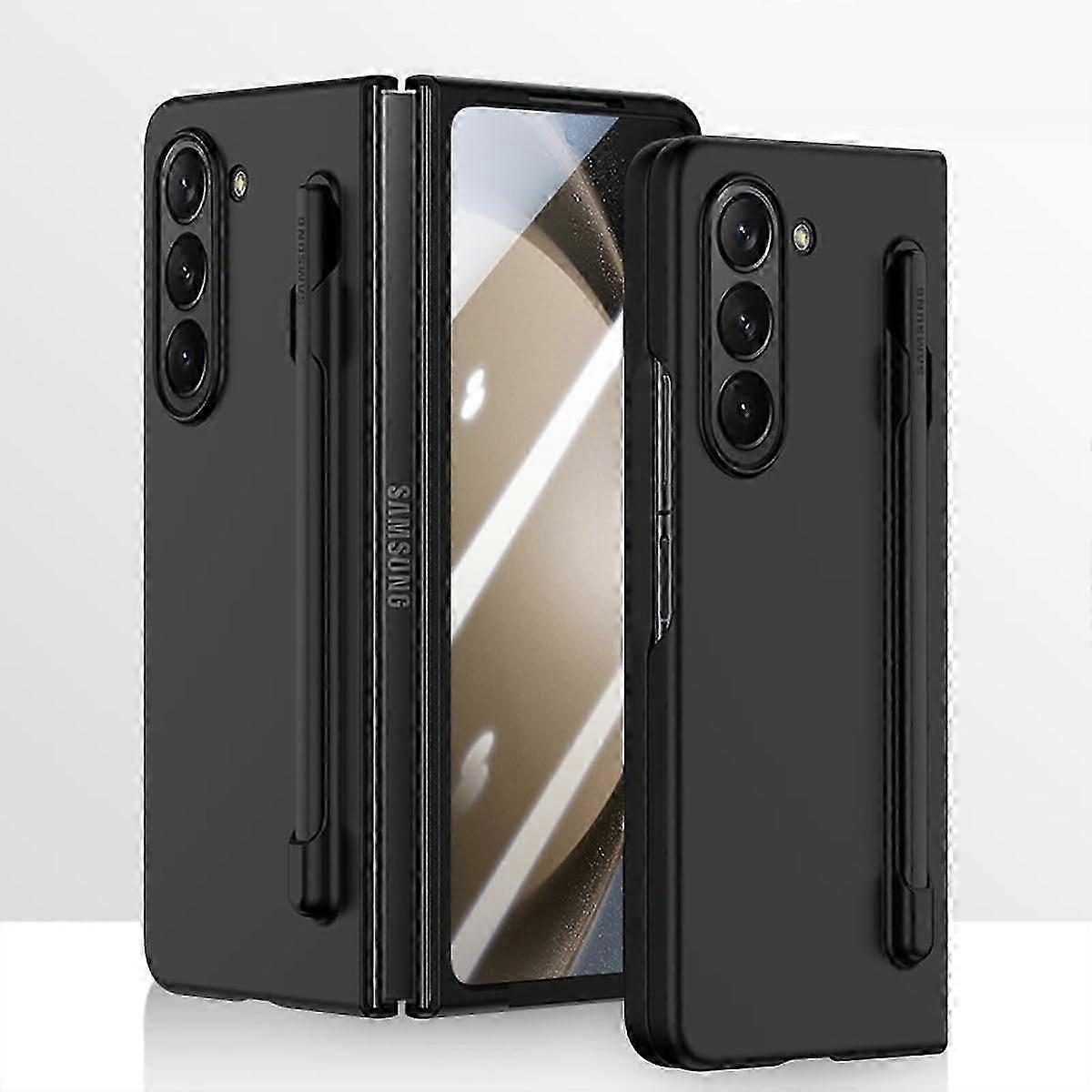 For Samsung Galaxy Z Fold 6 Case with S Pen Holder, Built-in Screen Protector and Scratch-Resistant Hard PC Full Body Protection Case