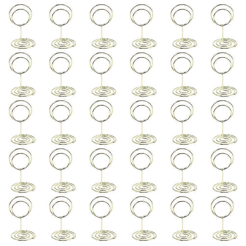 Table Number Holders Metal Desk Place Card Holders Golden Color Paper Clip 30Pcs