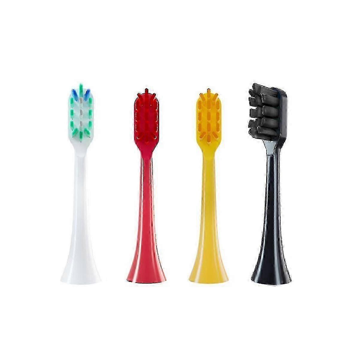 4pcs Different Colors Toothbrush Head Soft Bristles Electric Replacement
