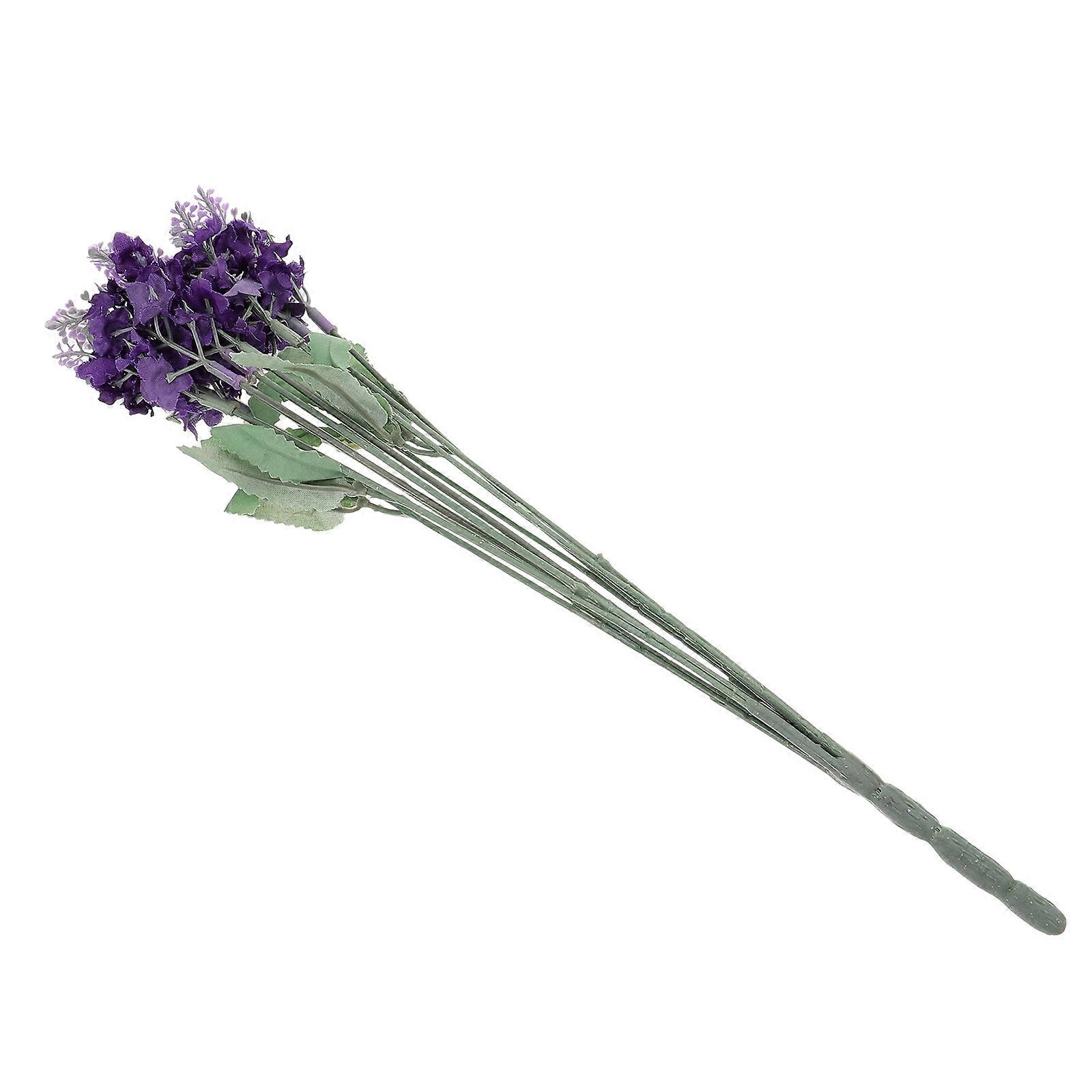 Artificial Lavender Decorations with Realistic Design and Lifelike Appearance 4 Pcs Plastic Purple