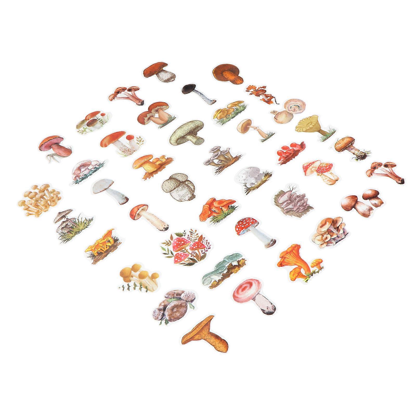 Cute Stickers For Journaling Mushroom Scrapbook Stickers Self-Adhesive Personalize Decoration Assorted Color 4x3cm 200Pcs