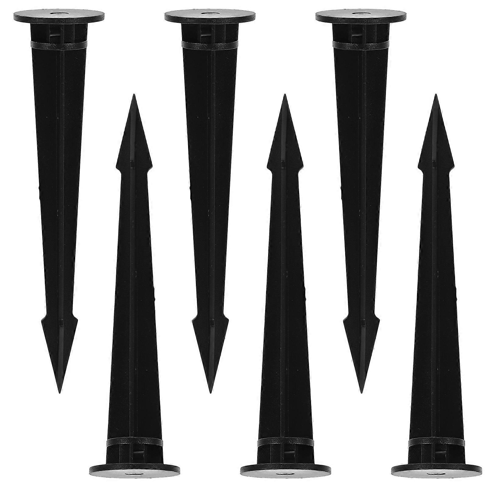 Landscape Spikes Path Light Replacement Stakes Plastic Ground Stakes Support Outdoor Lights 6Pcs