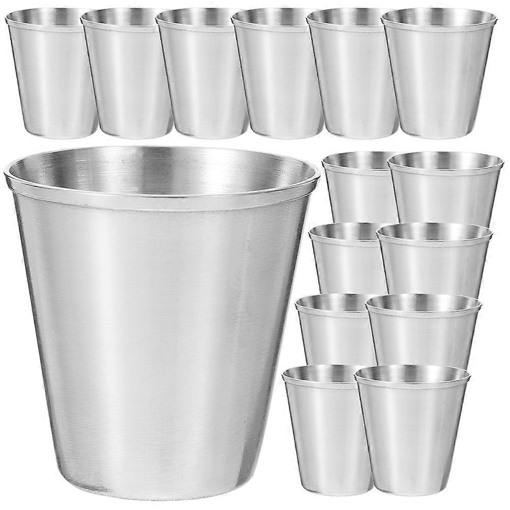 18pcs Stainless Steel Pint Cups – Rustproof, Unbreakable Drinking Glasses for Camping, Picnic, Party – Stackable Small Beverage Cups