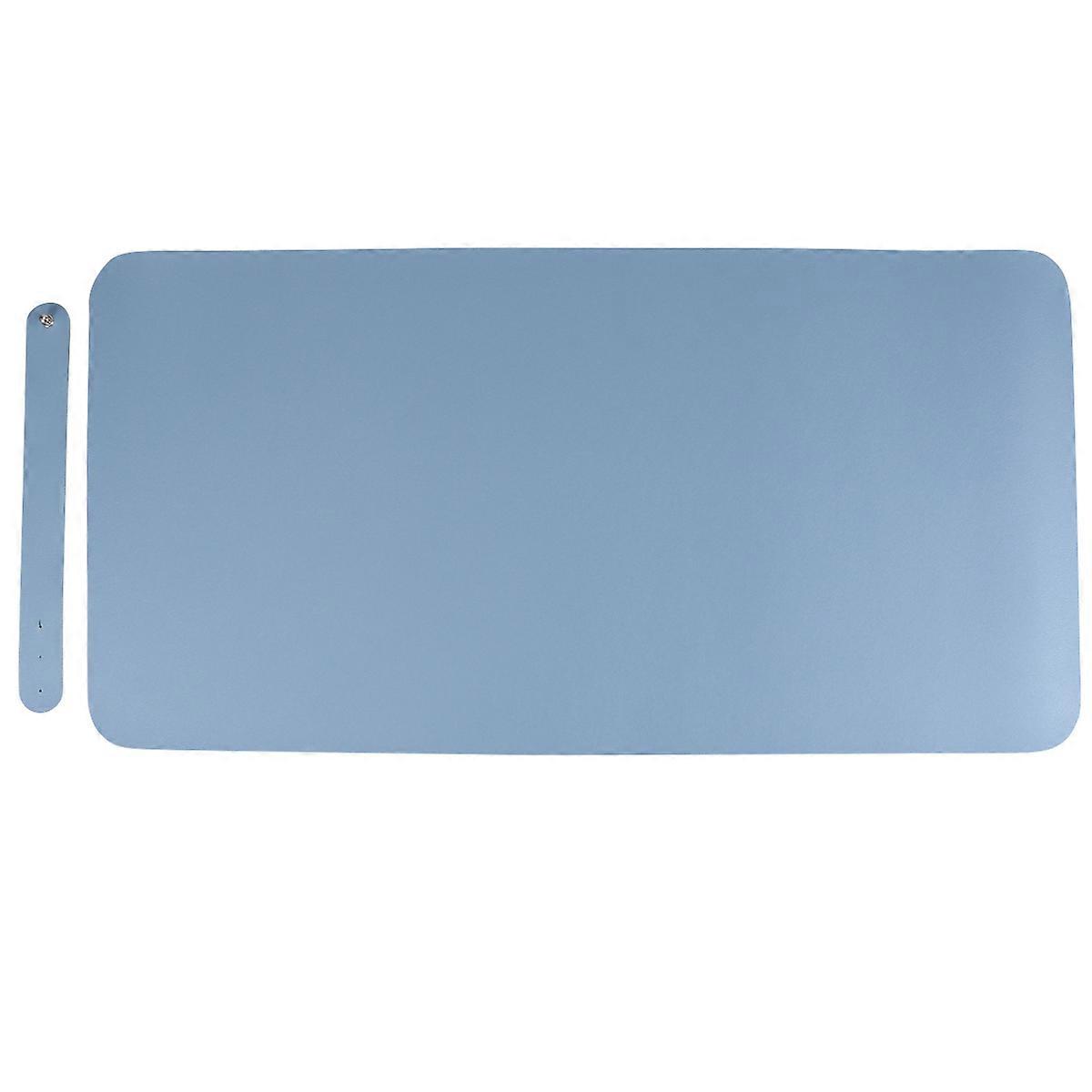 Waterproof Computer Mouse Pad for Home Study Office Use Light Blue Synthetic Leather Writing Cushion 60x30cm Anti-slip 1Set