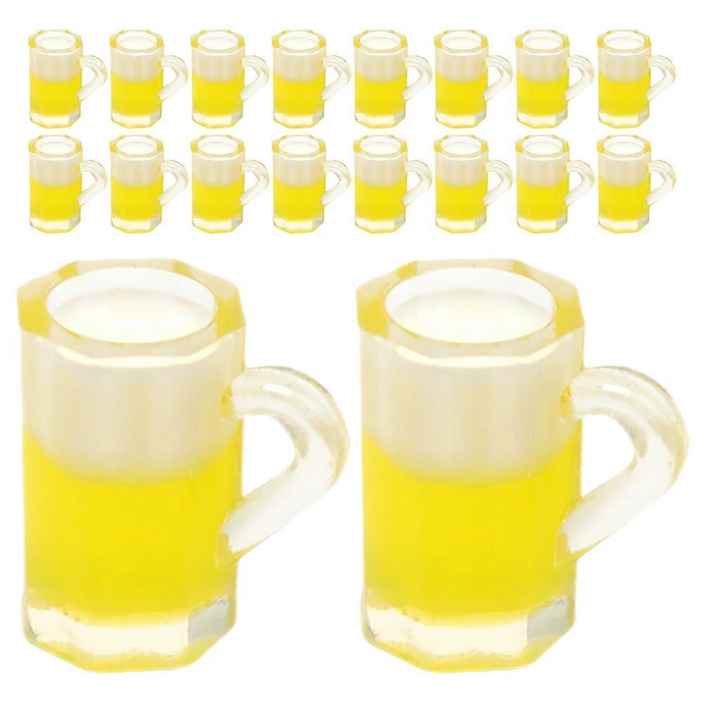 Versatile Tea Mug Mini Beer Mug Diy Crafts Assorted Color 1.50X1.00X1.00cm Home Decoration 30Pack