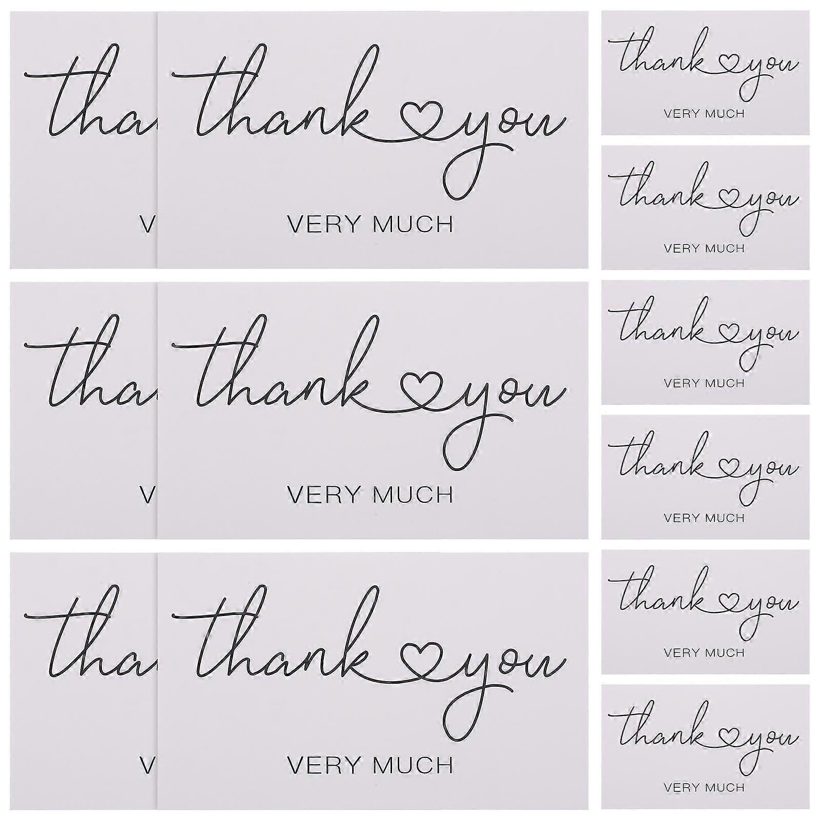 Thank You Note Cards Elegant Coated Paper Express Gratitude For Individuals 150Pcs