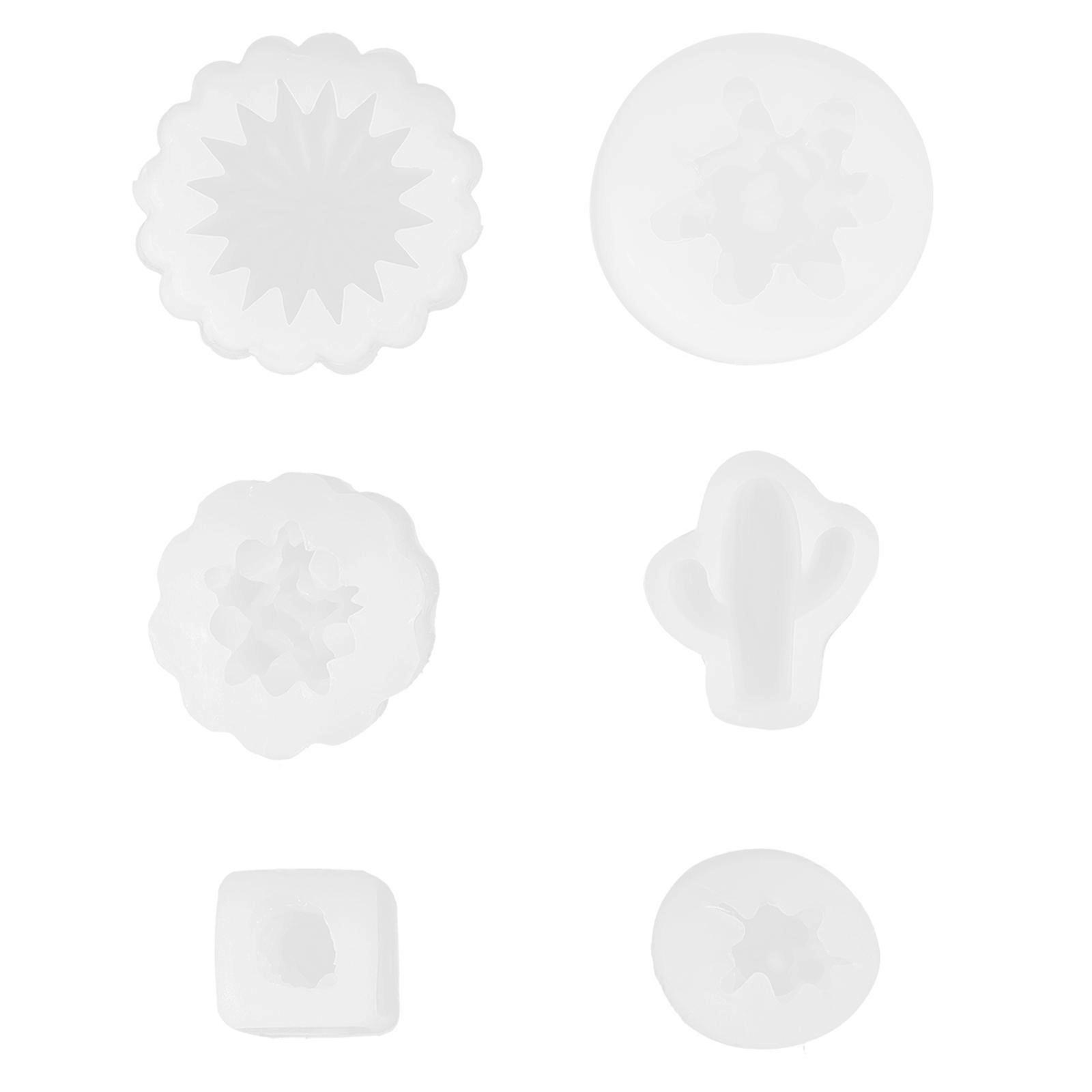 Candles Molds Silicone Diy Mold Aroma Candle Making Molds Crafting Occasion Size 5.50X4.90X1.60CM 6Pcs