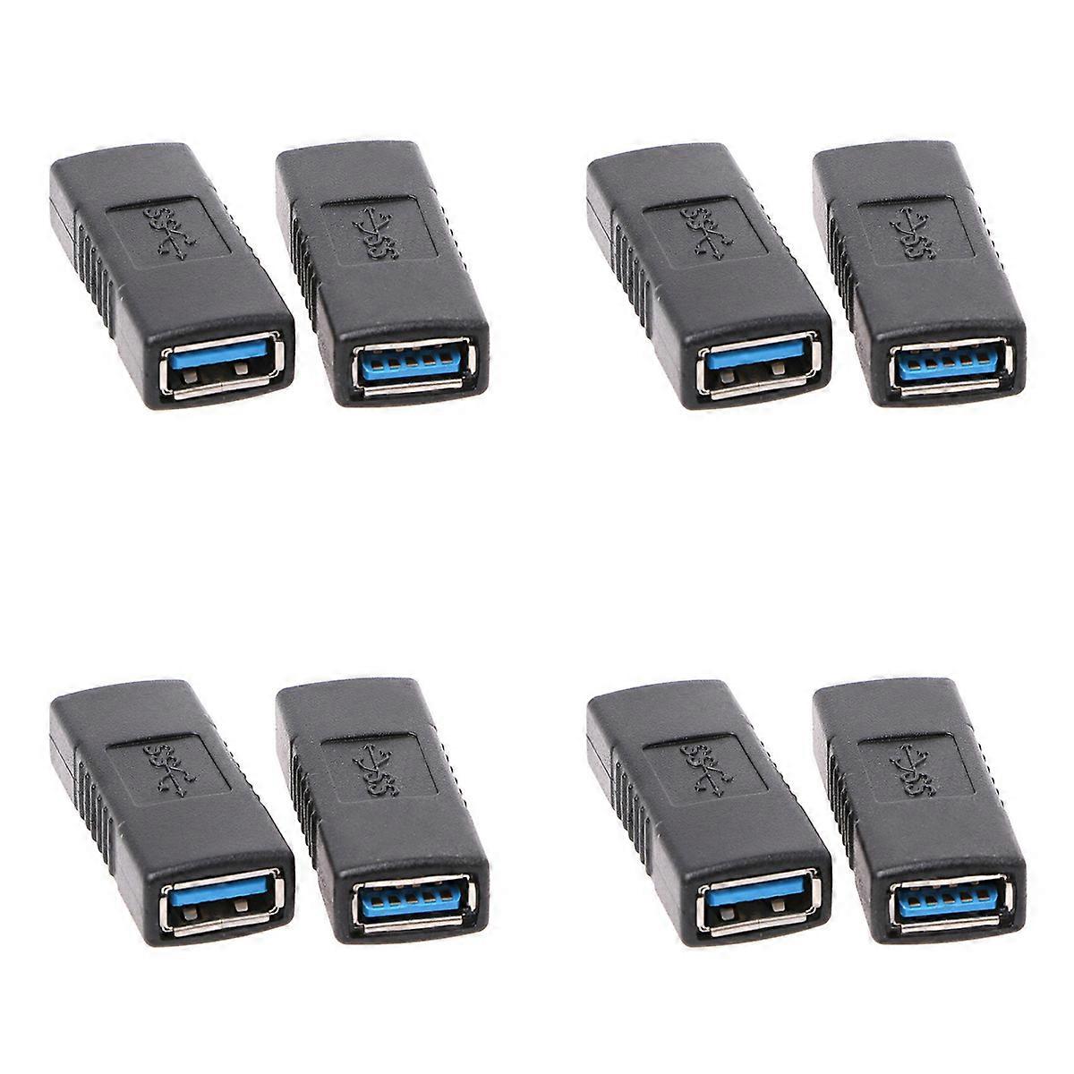 8Pcs Usb 3.0 Type A Female to Female Adapter Coupler Gender Changer Connector