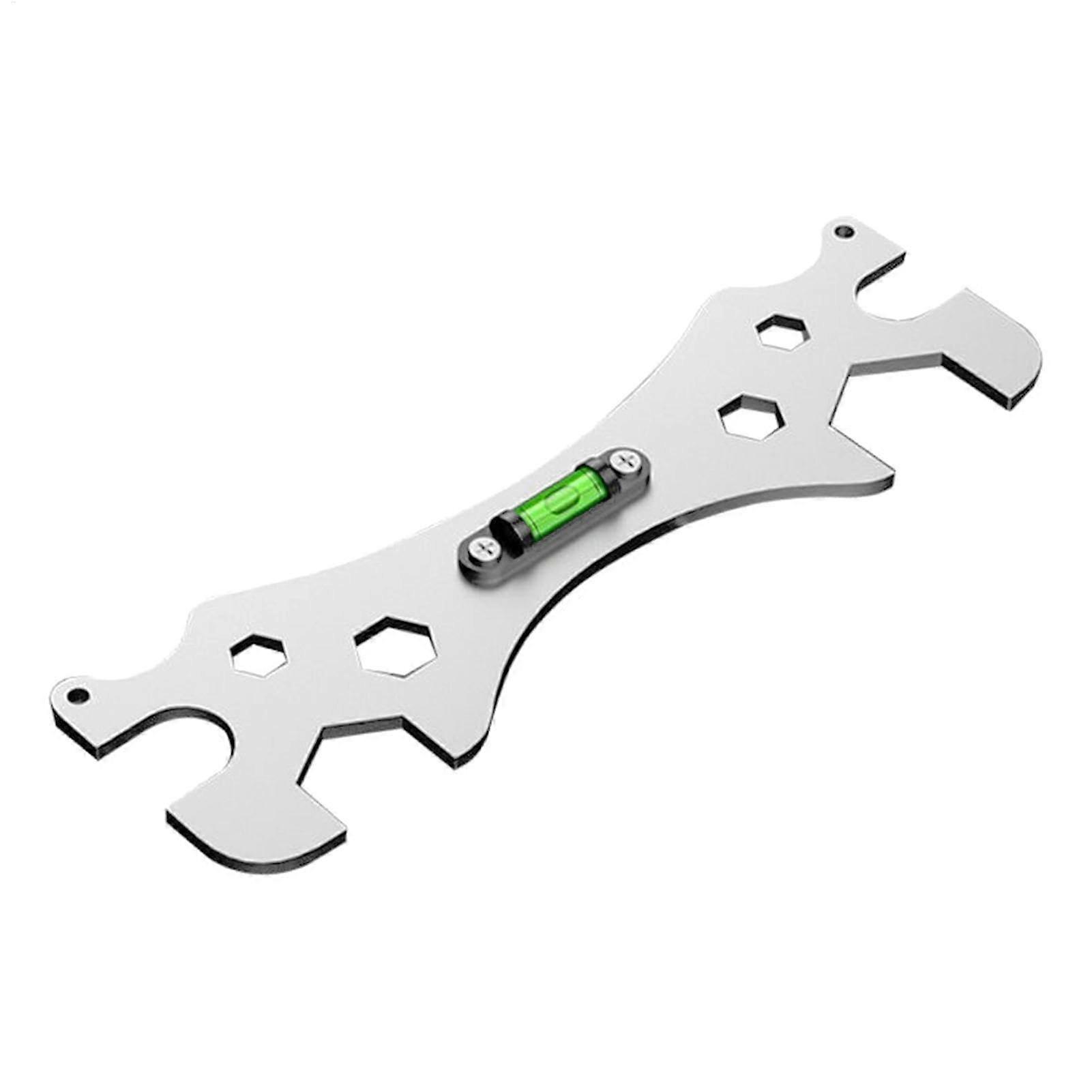 Multifunction Spanner With Levels, Built-In Bubble Level, Stainless Steel Leveling Tool, Angle Wrench