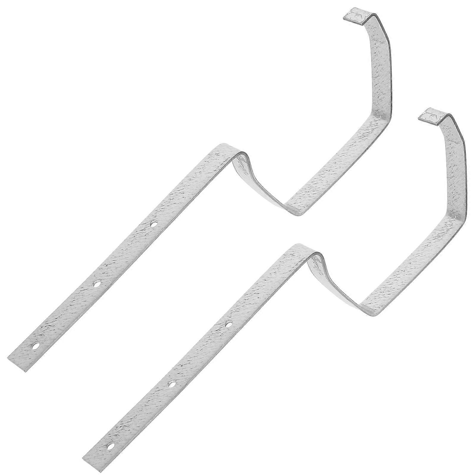 Gutter Bracket Set 2pcs Durable Iron Downspout Holder for Roof Drain Support, Easy Installation & Aesthetic Enhancement for Balconies, Garages &