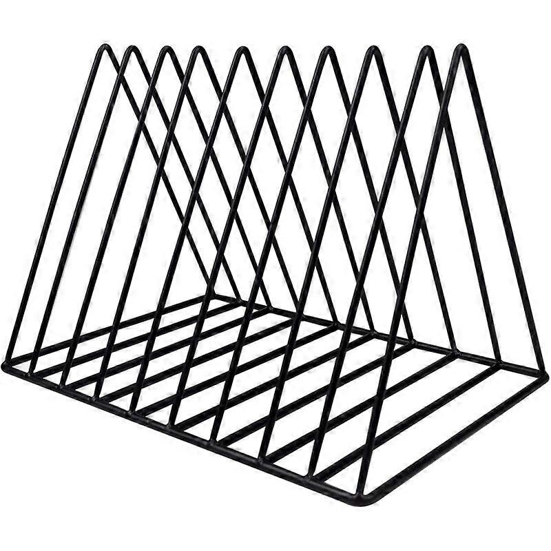 Metal Magazine Holder, 9 Compartment Gold Magazine Holder, Triangular Bookshelf, Book Storage Shelf