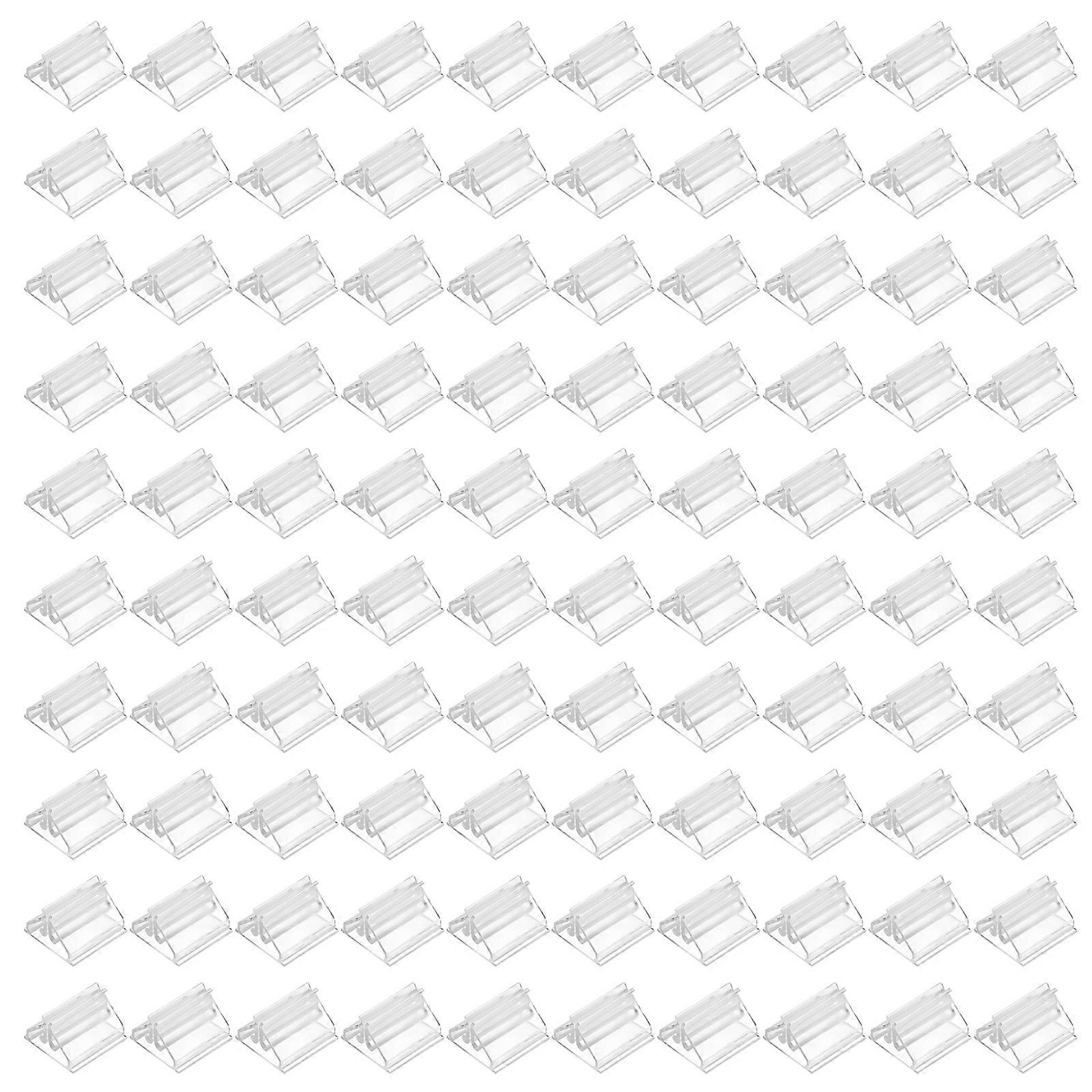 100 Pcs Table Sign Stands Clear Game Card Stands Place Card Holders Mini Picture Display Holders Party Cards Holders
