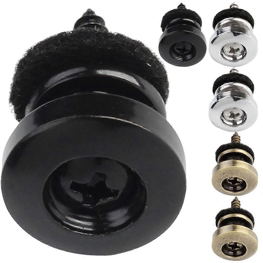 Guitar Strap Button Anti-Slip Iron Felt Round For Music 6Pcs