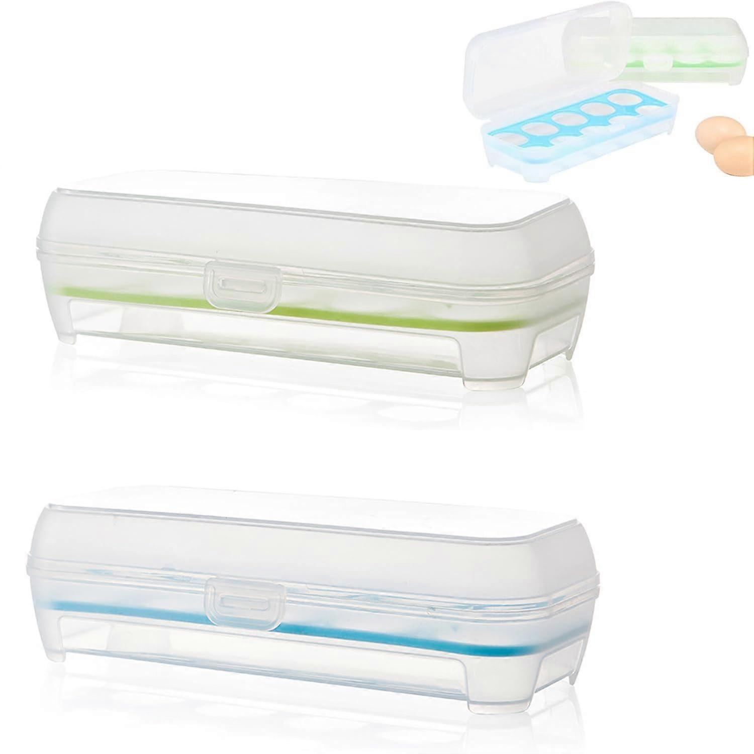 Plastic Egg Trays with Lid, Holds 20 Eggs, 24.5 x 10.5 cm