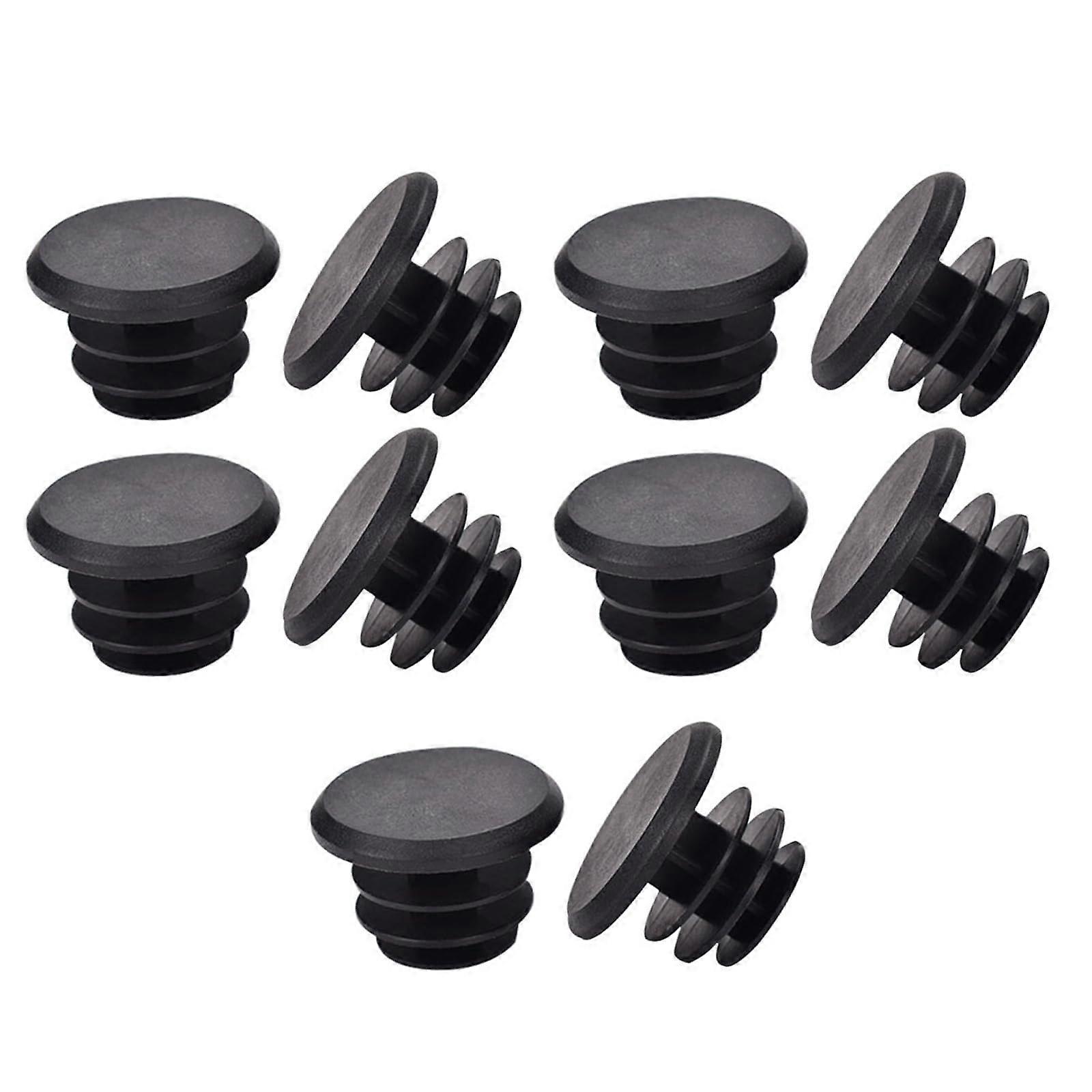 Bicycle end caps, handlebar grips, end plug set, black, 10 pieces