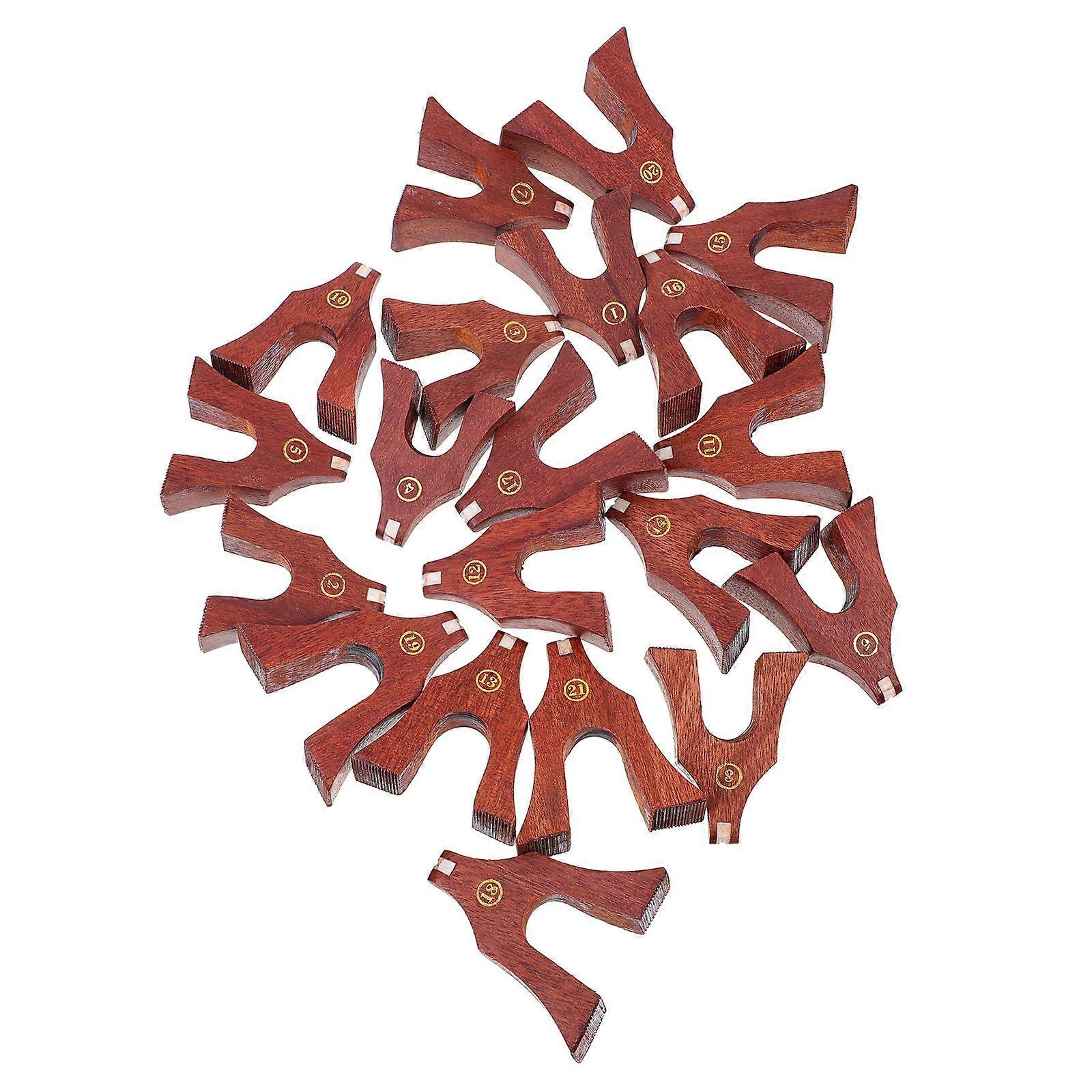 Natural Wood Guzheng Supplies 21 Pcs Guzheng Bridges For Beginners Practice Brown String Support