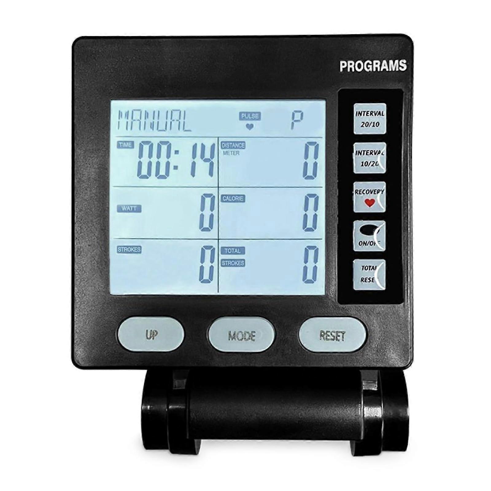 Health Tracking Rowing Machine Counter Fitness Speedometer with LCD Digital Display for Comprehensive Workout Analysis Backlight Model Ref: 4937
