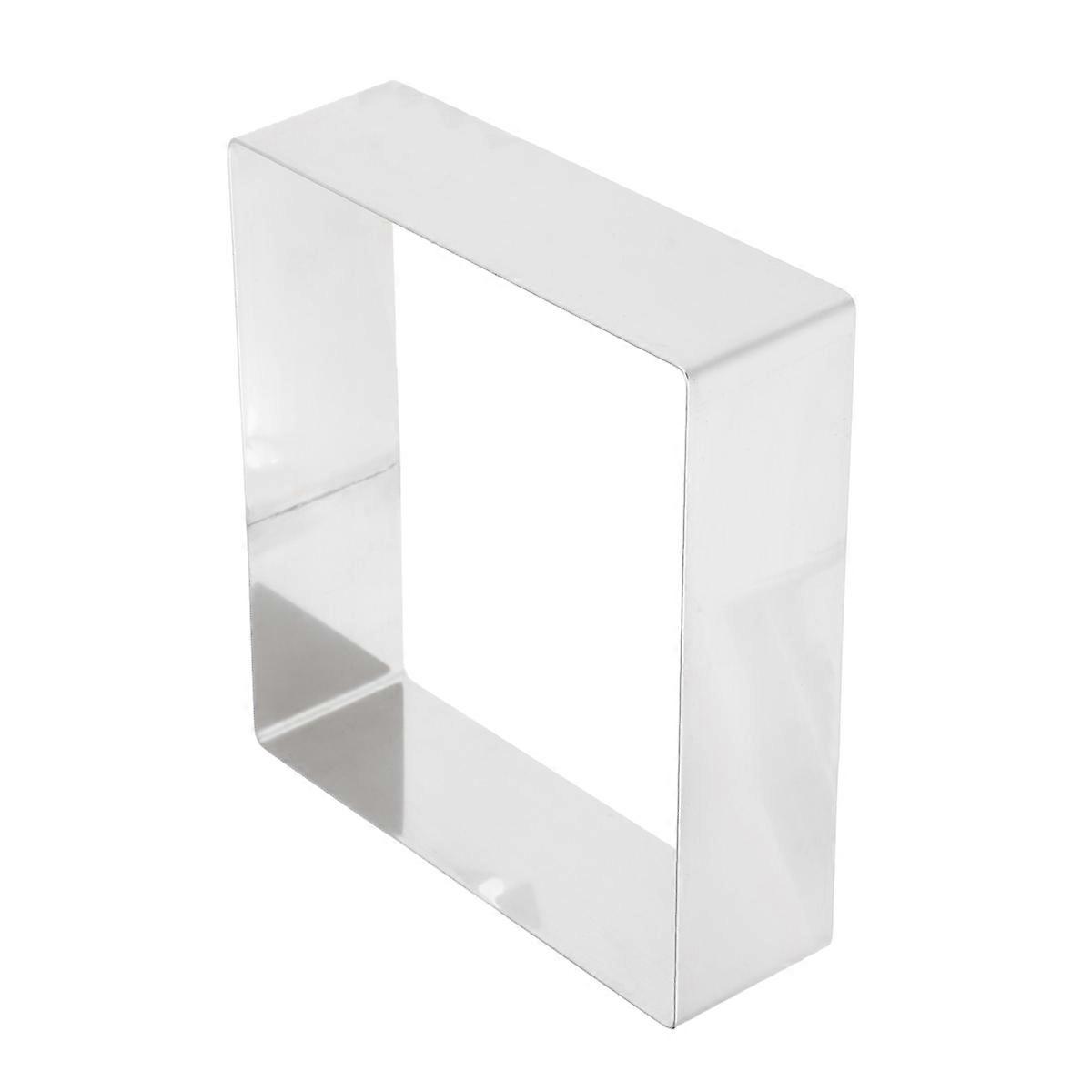 Square Stainless Steel Mousse Cake Ring Versatile Pastry Mold for Baking, Cookies, Fondant, Fruits, Crafts Reusable Silver Baking Tool