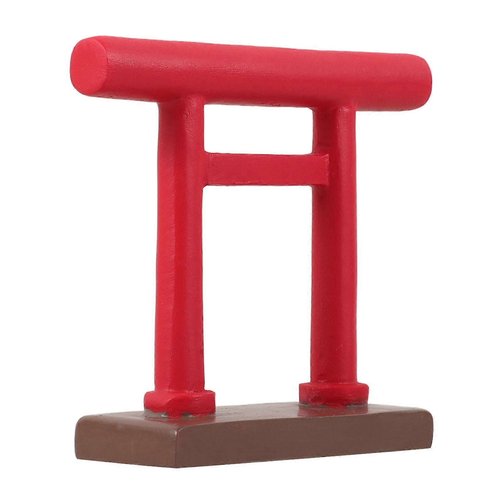 House Mini Gate Prop Miniature Resin Gate Sand Table Ornament .10X8.90X2.90CM Decorative 1Pack