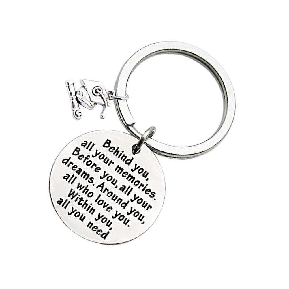 Graduation Accessories Metal Keychain Letter Printing for Graduates Durable Material Fine Workmanship 1Set
