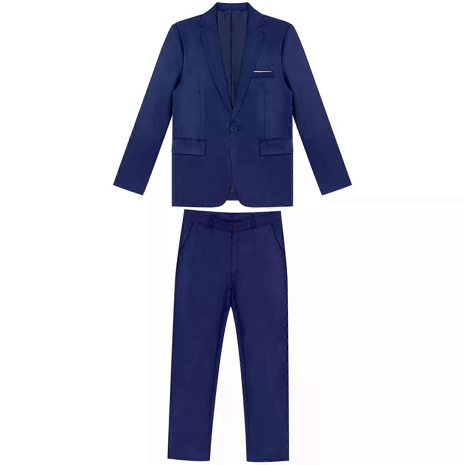 Άνδρες Gentleman Suit 2Pcs Επίσημη Στολή Μακρυμάνικο Πέτο Σακάκι Σακάκι με Παντελόνι Γραφείο Συναντήσεις Επαγγελματικό Γαμήλιο Πάρτι Ρούχα